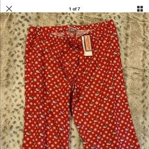 Vineyard Vines Santa Whale Flannel Lounge Pant- XS